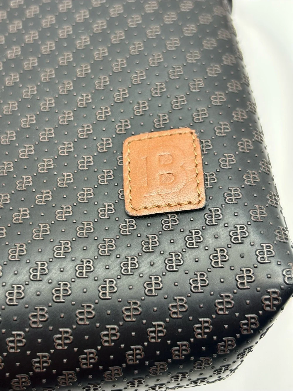 Bally Vintage B Embossed Monogram Crossbody Bag